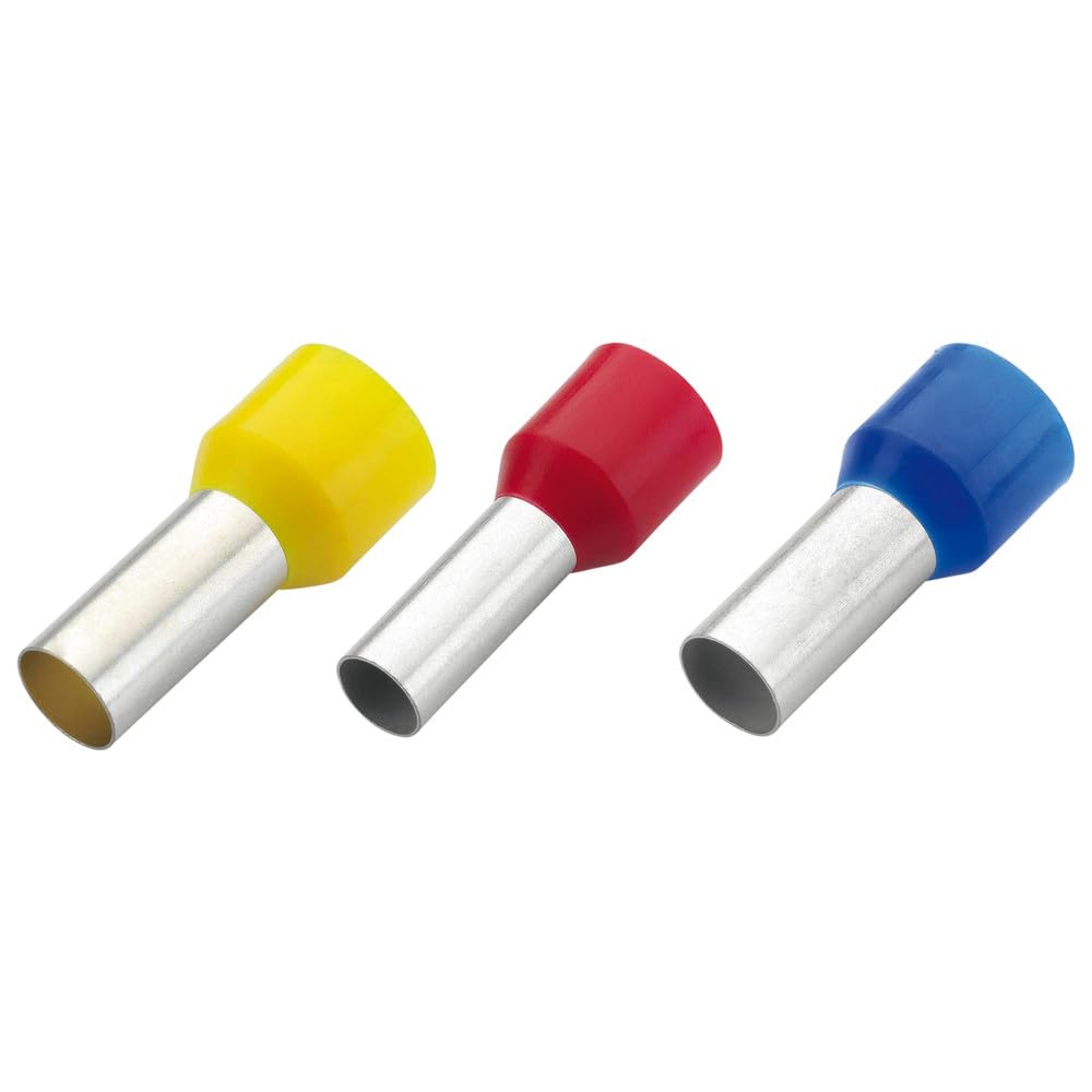 Wetec Aderendhülsen isoliert 0,50 mm², 16 mm, weiß – Packung 500 Stück