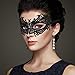 Jovitec 30 Pieces Lace Masquerade Mask Women Venetian Style Eyemask for Halloween Carnival Party Prom Ball Fancy Dress Black (Style B)