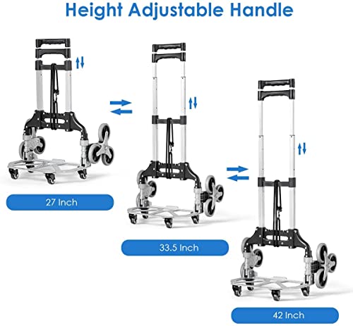 Carretilla plegable con capacidad de 180 lbs y mango ajustable miniatura 4