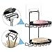 MASADI 2 Tier Soap Dish Holder, Soap Bar Holder with Hooks, Shampoo Bar Caddy for Shower Wall, Razor Holder for Shower, Bar Soap Container 304 Stainless Steel, Bathroom (Black)