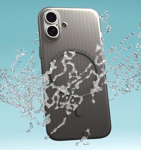 Image of Kapa Wave Magnetic Frosted Grip Back Cover for Apple iPhone 17 | [MagSafe Compatible] Wireless Charging, Slim, Metal Buttons Matte Finish Back Case (Grey)
