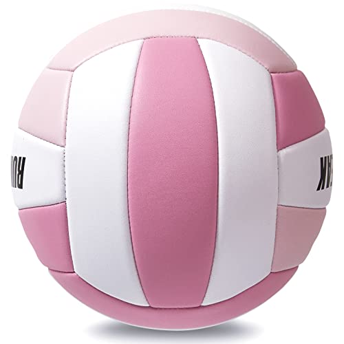 Run2Peak Soft Pink Volleyball Ball Gifts For Teen Girls Kids Youth Team Beginners Durable Volleyballs For Outdoor Indoor Beach Pool Water Play Official Size 5 Training Practice Volley Ball #TOP2