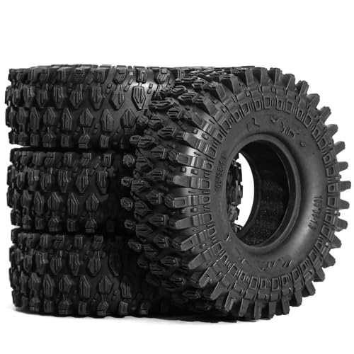 Pneu en caoutchouc 1.9 pouces pour Axial SCX10 II III et Traxxas TRX4 Redcat MST