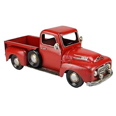 large red metal truck