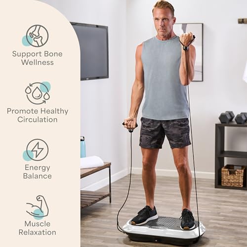 Image of Lifepro Waver Vibration Plate Exercise Machine - High-Intensity Vibration Plate for Lymphatic Drainage - Full-Body Workout Vibrating Platform with Loop Bands - Fitness Equipment for Strength & Toning