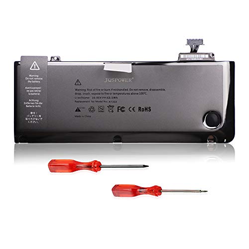 Batterie pour Ordinateur Portable JQSPOWER pour MacBook Pro 13'' A1322 A1278 (2009 2010 2011 2012 ver) [10.95V 63.5Wh]
