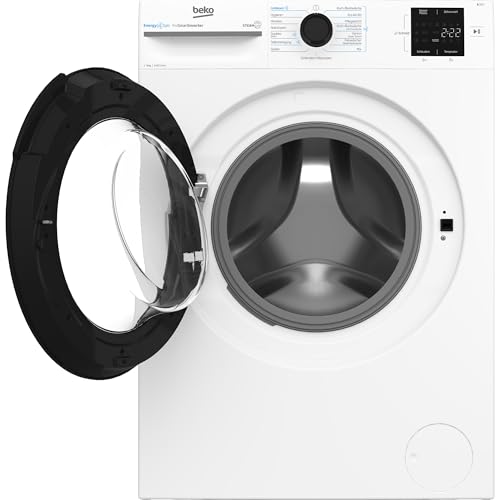 Beko BM3WFU3941X vrijstaande wasmachine, volautomatische wasmachine, 9 kg, centrifuge keuze 1400 omw/min, hygiëne+ geschikt voor mensen met allergieën, koudewas, water- en tijdbesparing, wit - Afbeelding 4