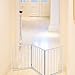 Pet Gate - 3-Panel Indoor Foldable Dog Fence for Stairs, Hallways or Doorways - 54x24-Inch Retractable Wood Freestanding Dog Gates by PETMAKER (White)
