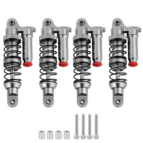 RZXYLRC Metal Adjustable Piggyback Shock Absorber Oil Damper for 1/10 RC Crawler Axial SCX10 i ii...