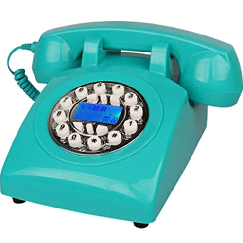Telefone vintage estilo anos 70, telefone fixo retrô autêntico retrô