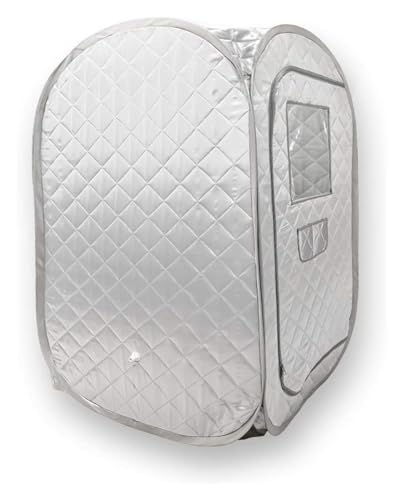 JOLIANE Tienda de Sauna portátil, SPA de Cuerpo Completo Plegable for una Persona for Terapia de desintoxicación sin izador de Sauna para Sauna en casa(Dark Gray-No Steamer)