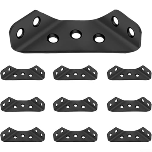 Startbuymore Lot de 10 équerres d'angle en acier inoxydable pour cadre en bois, construction robuste, design léger en métal pour meubles