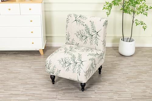 Image of Eco-Ancheng Armless Chair Slipcover Removable Armless Accent Chairs Covers Washable Armless Slipper Chair Slipcover Printed Armless Chair Furniture Protector Covers for Living Dining Room Hotel