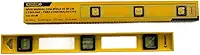 Nível Manual de Mão com Régua 50cm, 3 Bolhas, Amarelo, para Construção Civil e Pedreiro