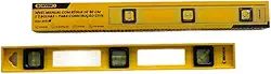 Nível Manual de Mão com Régua 50cm, 3 Bolhas, Amarelo, para Construção Civil e Pedreiro