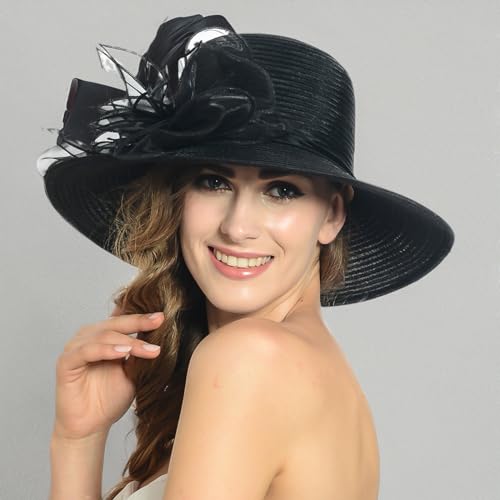 Sombrero de organza para mujer Kentucky Church Derby miniatura 4
