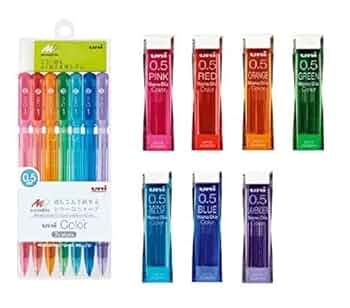 Amazon.co.jp: 三菱鉛筆 ユニカラー芯シャープ0.5 7色セット+