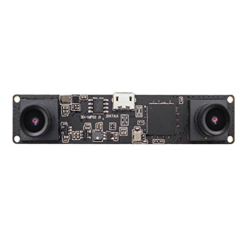 ELP Dual Lens Stereo Camera Micro Mini Industrial USB 2.0 Driverless for 3D VR Application, Synchronized Camera Module (ELP-960P2CAM-V90-VC)