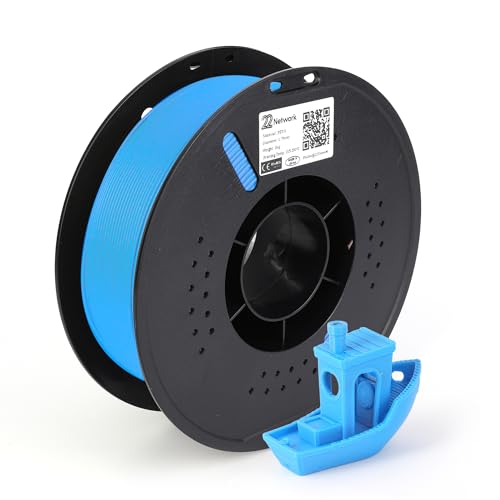 22 Network PETG Filament 1.75mm 1KG Spool (2.2lbs), High Toughness and Precision, Fit Most FDM Printers for Industrial Production and Household Accessories (Lake Blue)