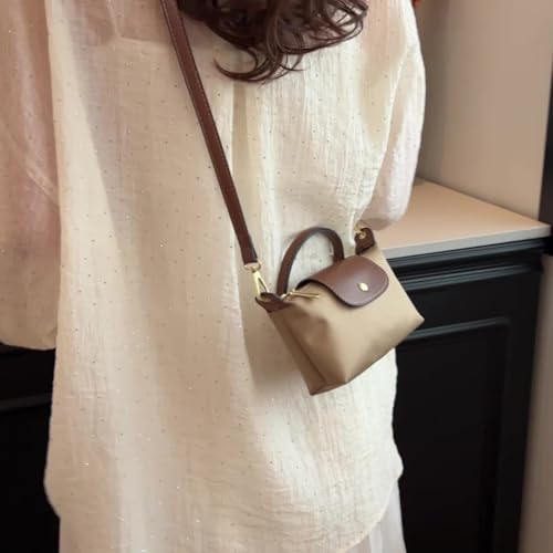 Women's Vintage Nylon Handbag – Elegant Soft Shoulder Bag with Crossbody Strap Lightweight Purse for Casual Daily Use3