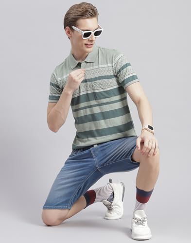 Image of Monte Carlo Striped Men T-Shirt(223060228)