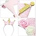 Capiant 1st Birthday Decorations for Women, Birthday Crown Headbands, 1-Year-Old Happy Birthday Decorations Flower Princess Tiara Hair Accessory, Women 1st Birthday Gift Party Decorations Supplies