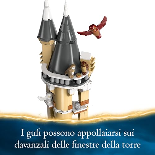 Harry Potter Guferia del Castello di Hogwarts, Gioco per Bambini e Bambine da 8 Anni in su con 3 Minifigure e 5 Gufi Giocattolo, Idea Regalo dal Wizarding World, Set Modulare 76430 - Lego - Immagine 2