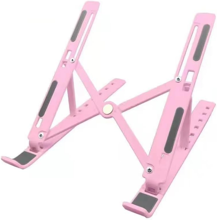 Adjustable Laptop Stand, Portable Laptop Riser for Desk, ABS+Silicone Foldable Ventilated Cooling Notebook Holder Stand for 10-15.6” Laptops, Tablets