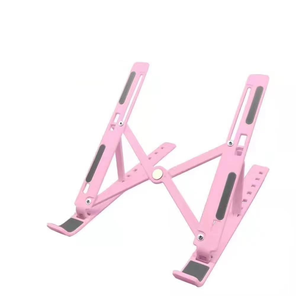 Adjustable Laptop Stand, Portable Laptop Riser for Desk, ABS+Silicone Foldable Ventilated Cooling Notebook Holder Stand for 10-15.6” Laptops, Tablets