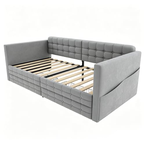 Sofá cama 90x190 cm Idemon con cuadros clásicos y dos cajones de almacenamiento inferior 7