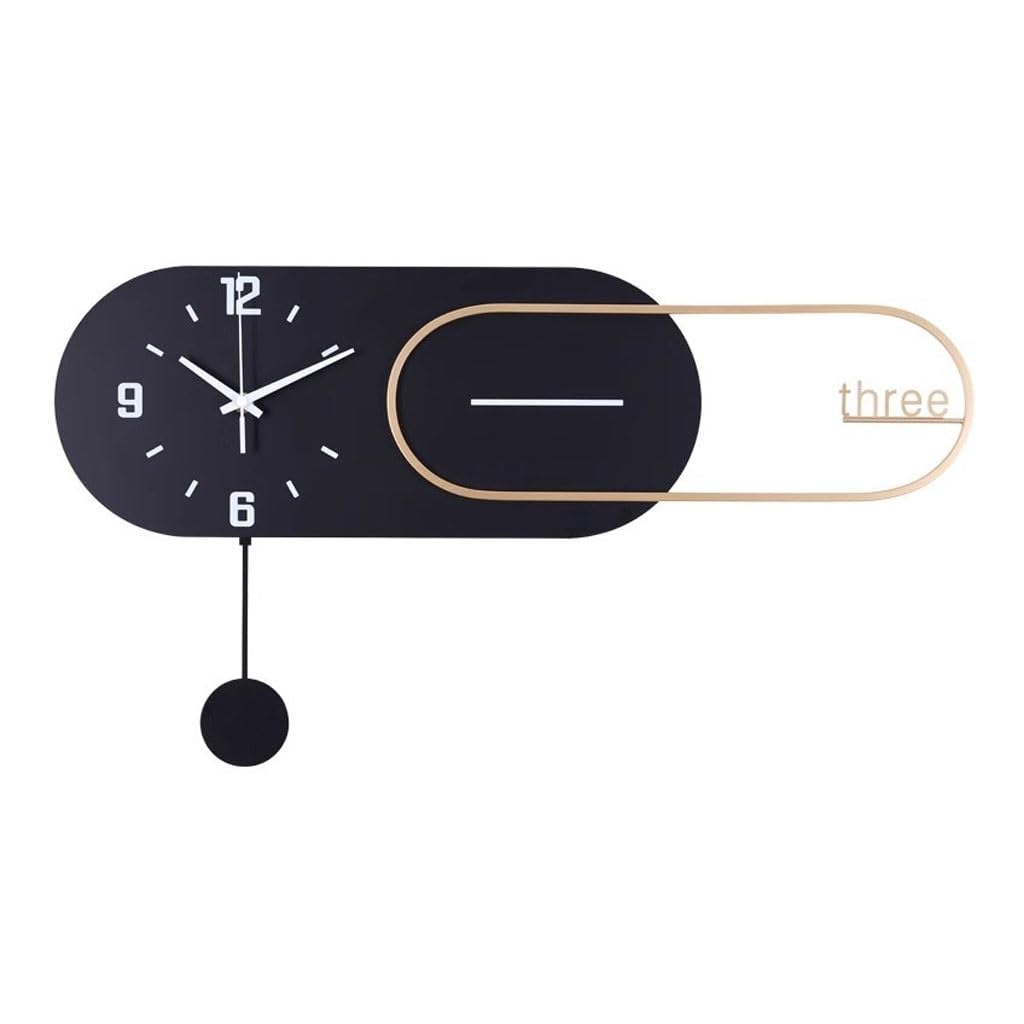 EINES Silent Decorative Wall Clock Household Clocks Living Room Restaurant Modern Light Luxury Simple Decorative Wall Clock Wall Clock Creative Wall Clock Easy to Read(M)