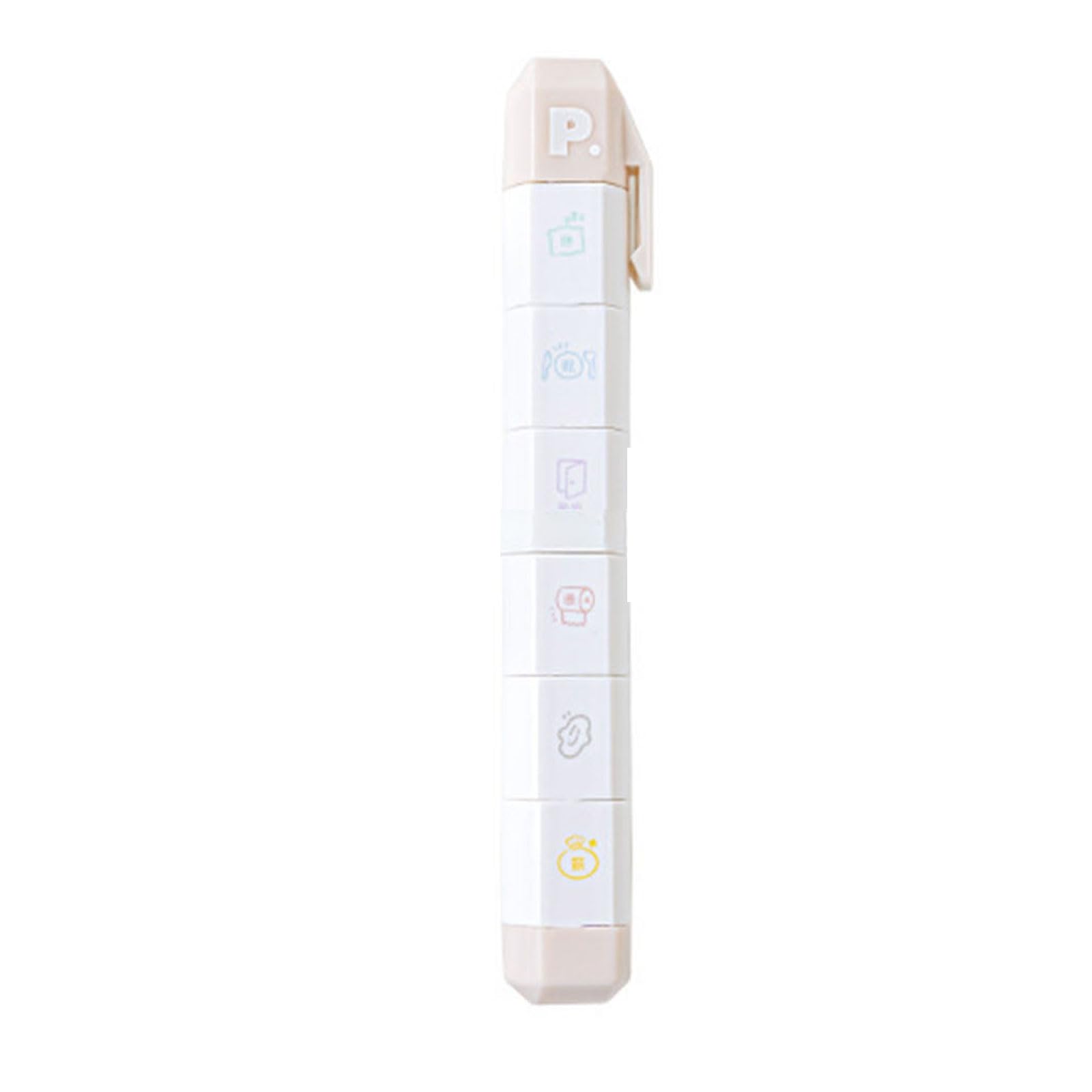 Ljhnba Brown Compact Journal Accessory Featuring Stamps To Lift Scrapbook Planner Or Memo Writing Scrapbooking Stamp Pen