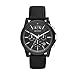 Produktbild Armani Exchange Watch For Men, Quarz-Chronographenwerk und 44mm Gehäusegröße mit Silikonarmband, Schwarz