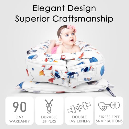 Image of Mexxi Infant Lounger Baby Nest Replacement Cover | Hypoallergenic | Premium | [Fits Dockatot Deluxe+] (Cover Only) (Astronaut)