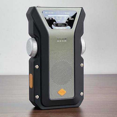 Namolit Rádio movido a energia solar ao ar livre multifuncional manivela recarga rádio portátil acam