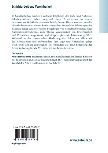 Schichtarbeit Und Vereinbarkeit: Auswirkungen Zeit- Und Arbeitsbedingter Belastungen Für Das Privatl