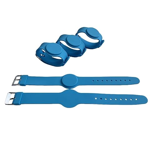 RFID MF1 S50 Chip 13,56 MHz Silikon-Armbänder, wasserdicht, Schwimmbad (5 Stück) (blau)