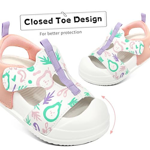 MK MATT KEELY Girls Boys Sandals Toddler Summer Closed Toe Athletic Sandals Kid Adjustable Non-slip Outdoor Sandal Lightweight Beach Shoes4