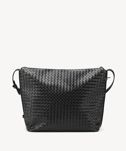Image of NEWBELLA Tote Bag for Women, Vegan Leather Crossbody Shoulder Bag, Top Handle Satchel Purse for Work, Travel, Daily Use (Black-4)