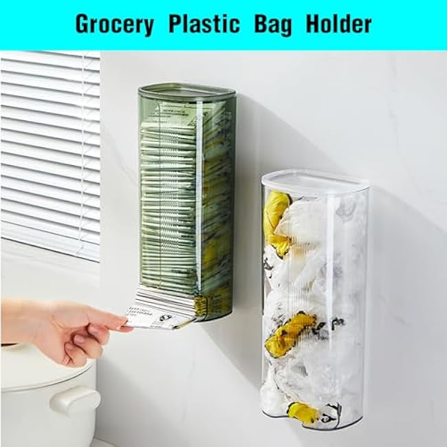 Grocery Plastic Bag Dispenser Holder, Sock Underwear Organizer Wall Mount Multifunctional Bag Saver Kitchen Storage Holder for Storing Socks Ties Plastic Bag