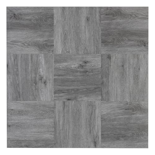 FLOREXP Grey Wood Peel and Stick Tiles