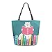 RELEESSS Bücherregal Lustige Katze Frauen Canvas Tote Bag Strandtasche Einkaufstasche Schultertasche Handtasche