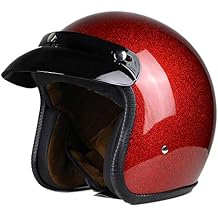 3/4 Open Face helmet, Motorcycle Helmet Flat Red S