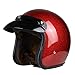 Woljay Cachi Casco del motociclo del casco del fronte aperto Scooter Splendente Rosso (X-Large)