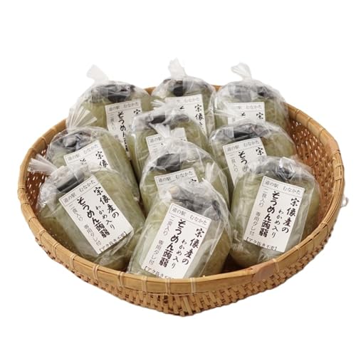 宗像産天然わかめ入り そうめん蒟蒻 10袋セット[道の駅むなかた]