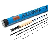 Maxcatch Extreme-X Fly Fishing Rod with Extra Tip Section, Fast Action, Carrying Tube Included (4wt 8'6'')