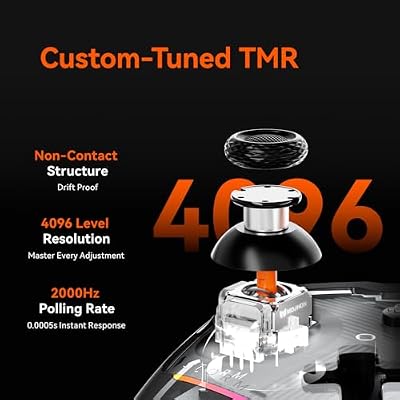 BIGBIG WON Storm(Gale2) Wireless PC Controller, Bluetooth Gaming Controller 2000Hz Polling Rate, Near-Zero Latency, TMR Sticks, Hall & Micro-switch Triggers, 16 Mechanical Buttons, 4 Customizable Back Paddles, for Windows PC/Switch 2/Switch/Android/IOS