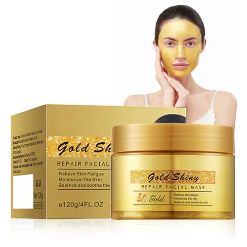 Maschera Per Il Viso in Oro 24K,Gold Peel Off Maschera Viso,Maschera d'oro,Maschera viso antirughe,Sollevare e stringere la pelle,Ringiovanente Maschera Peel-off Collagene,Maschera viso antirughe,120g