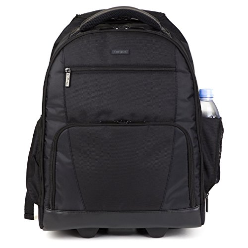 Targus Sac à dos à roulettes Sport 15 - 15,6, sac de voyage à roulettes avec manche téléscopique, sac à dos pour ordinateur avec compartiments - Noir, TSB700EU