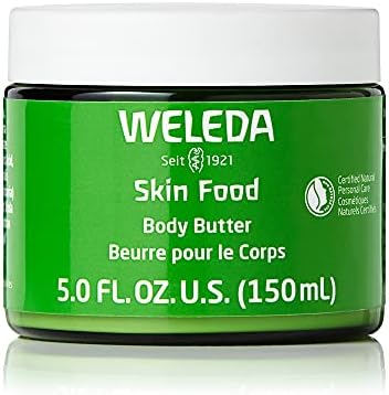 Weleda Skin Food Body Butter 5 Fluid Ounce, Sustainable Glass Jar, Plant Rich Hydrating Moisturizer with Shea and Cocoa Butter, Sweet Almond Oil and Pansy